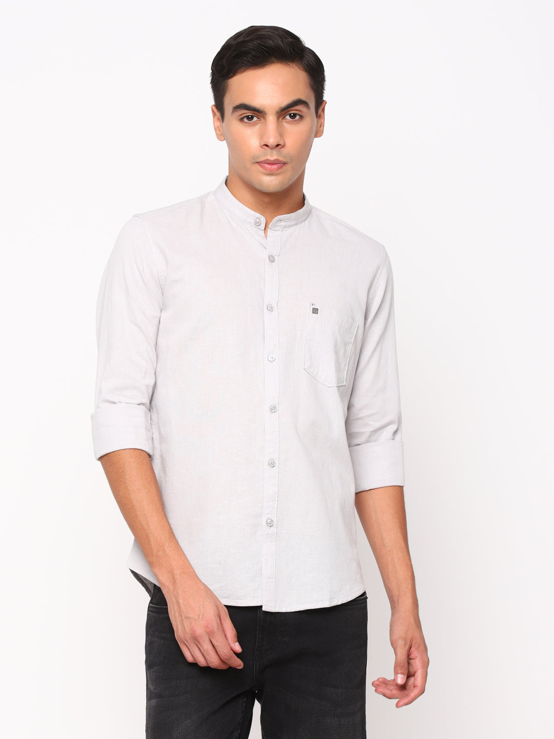 Light Grey Plain Shirt - urban clothing co.