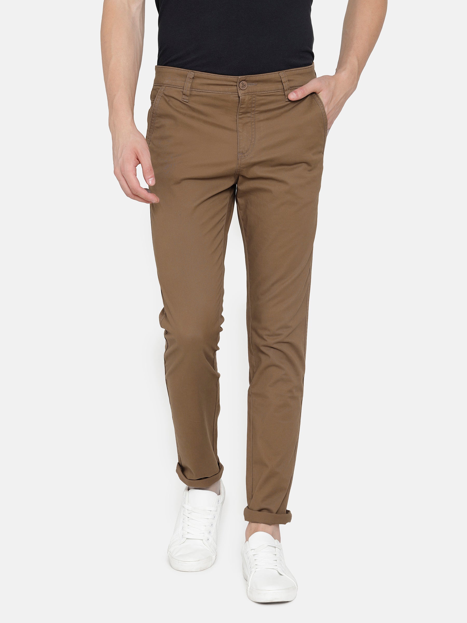 Textured Formal Trousers In Brown B95 Mandis